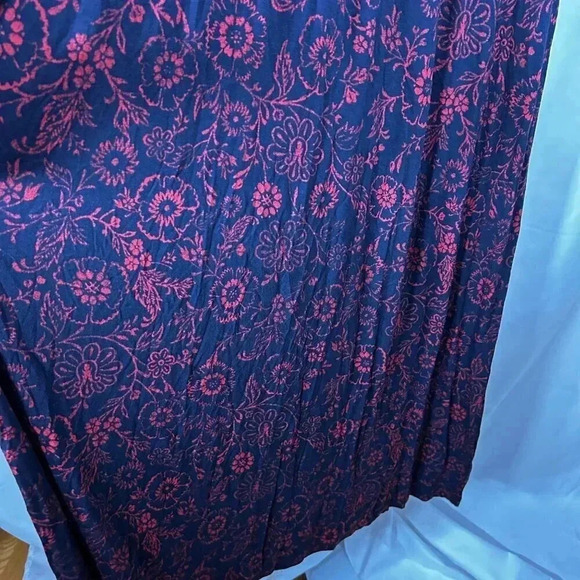 2/$30 Loft Size Medium Dress Maxi Ruffled Tassel Flowy Floral - Picture 8 of 11